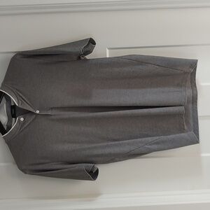 Theory Men's collarless polo shirt